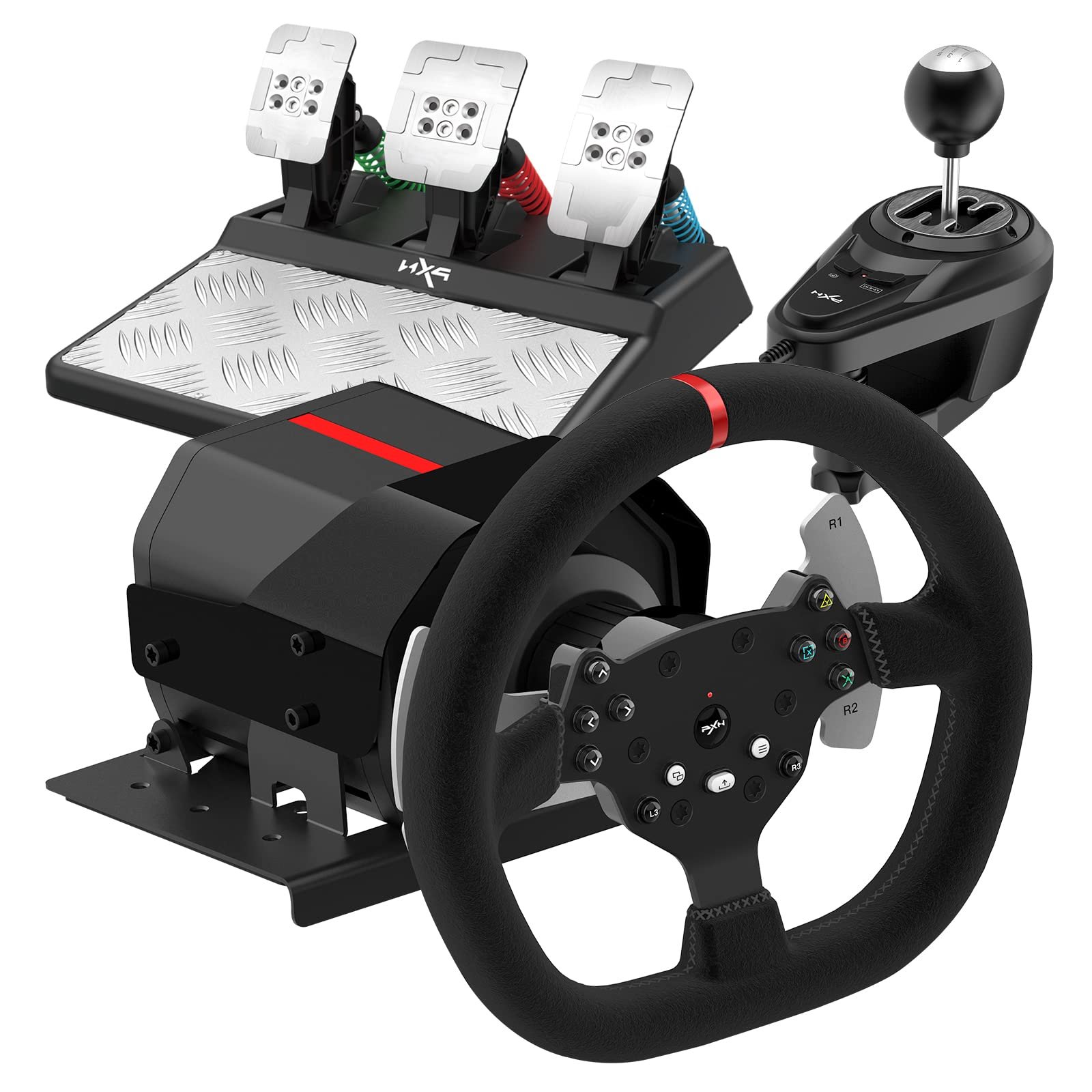 Volant de Course PXN V10 FFB pour PC, PS5, PS4, Xbox, Switch | Maroc