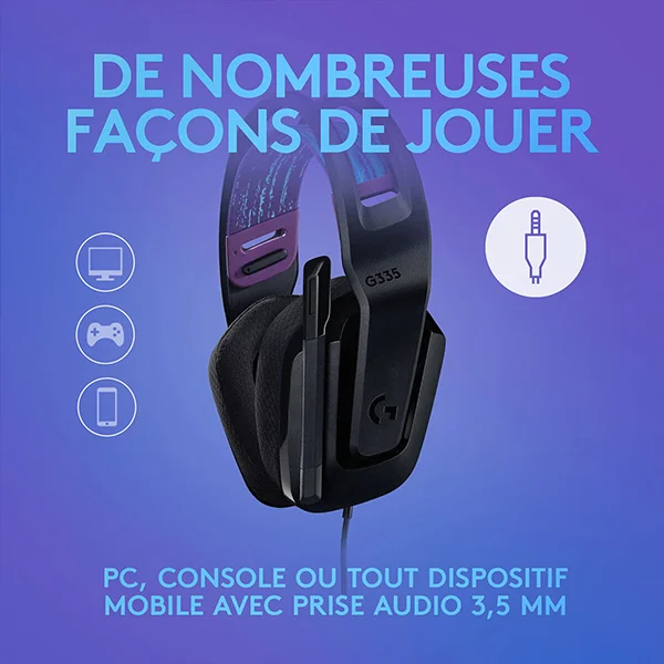 Logitech G G335 (Noir) | Prix Maroc - vue 2